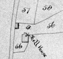 Shell House on the 1842 Tithe Map