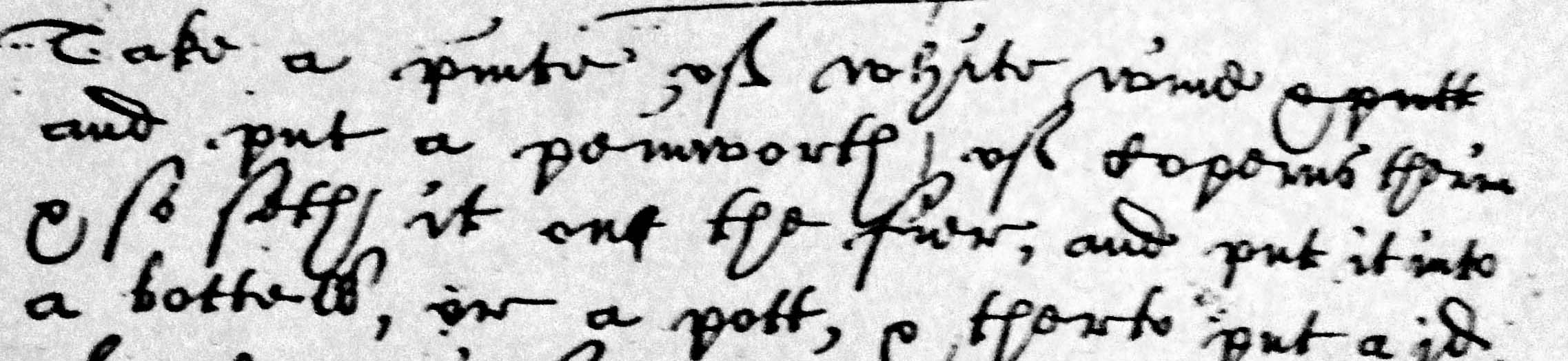 An example of 16th-century ‘secretary hand’