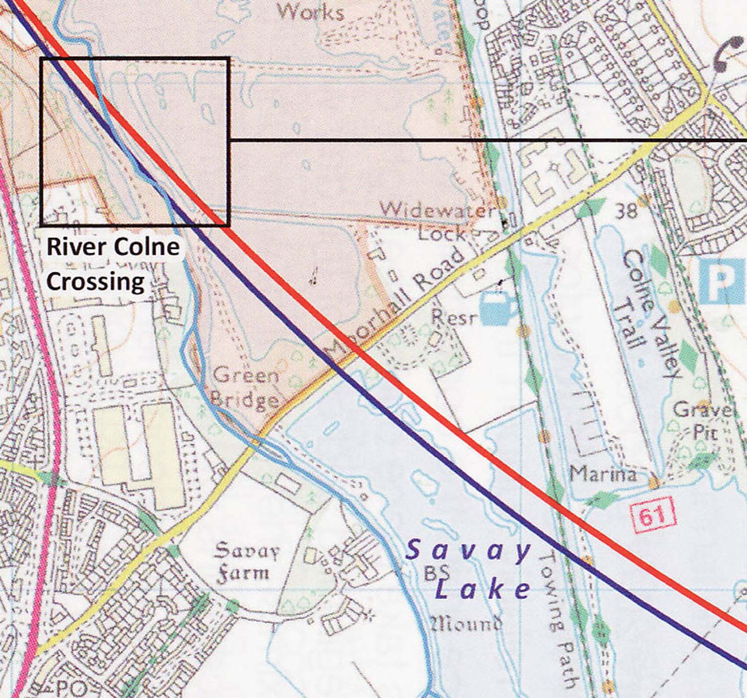 The HS2 high-speed rail line crossing the Colne Valley