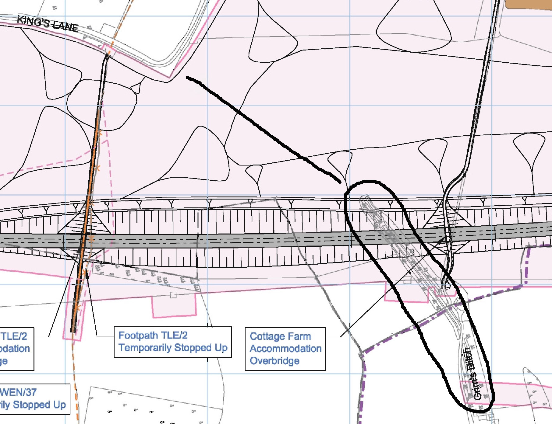 Grim's Ditch on HS2 engineering plan