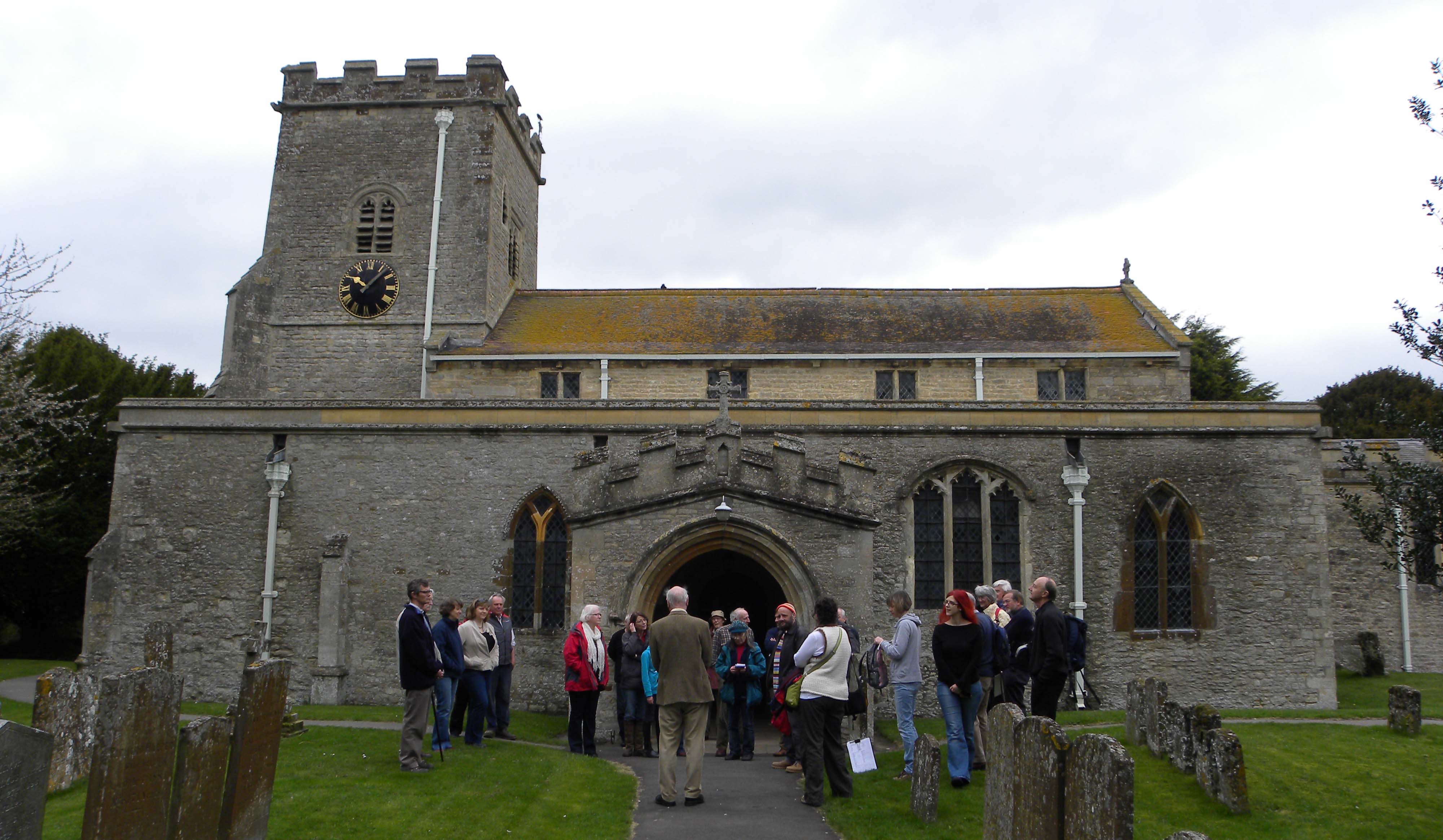 The survey group outside St Mary's, Twyford