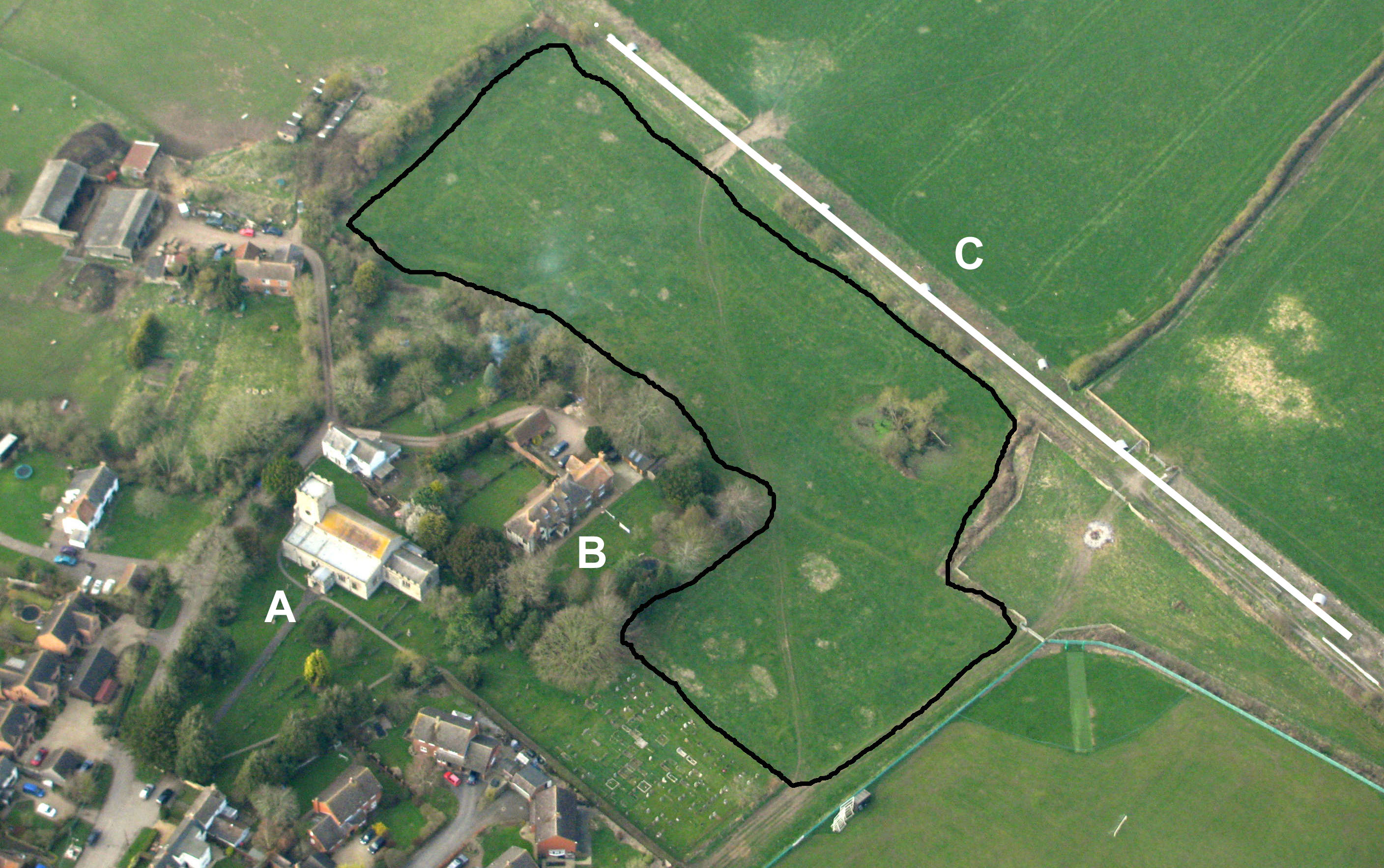 An aerial photograph of Twyford