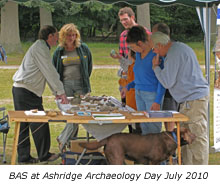 BAS at Ashridge Archaeology Day July 2010