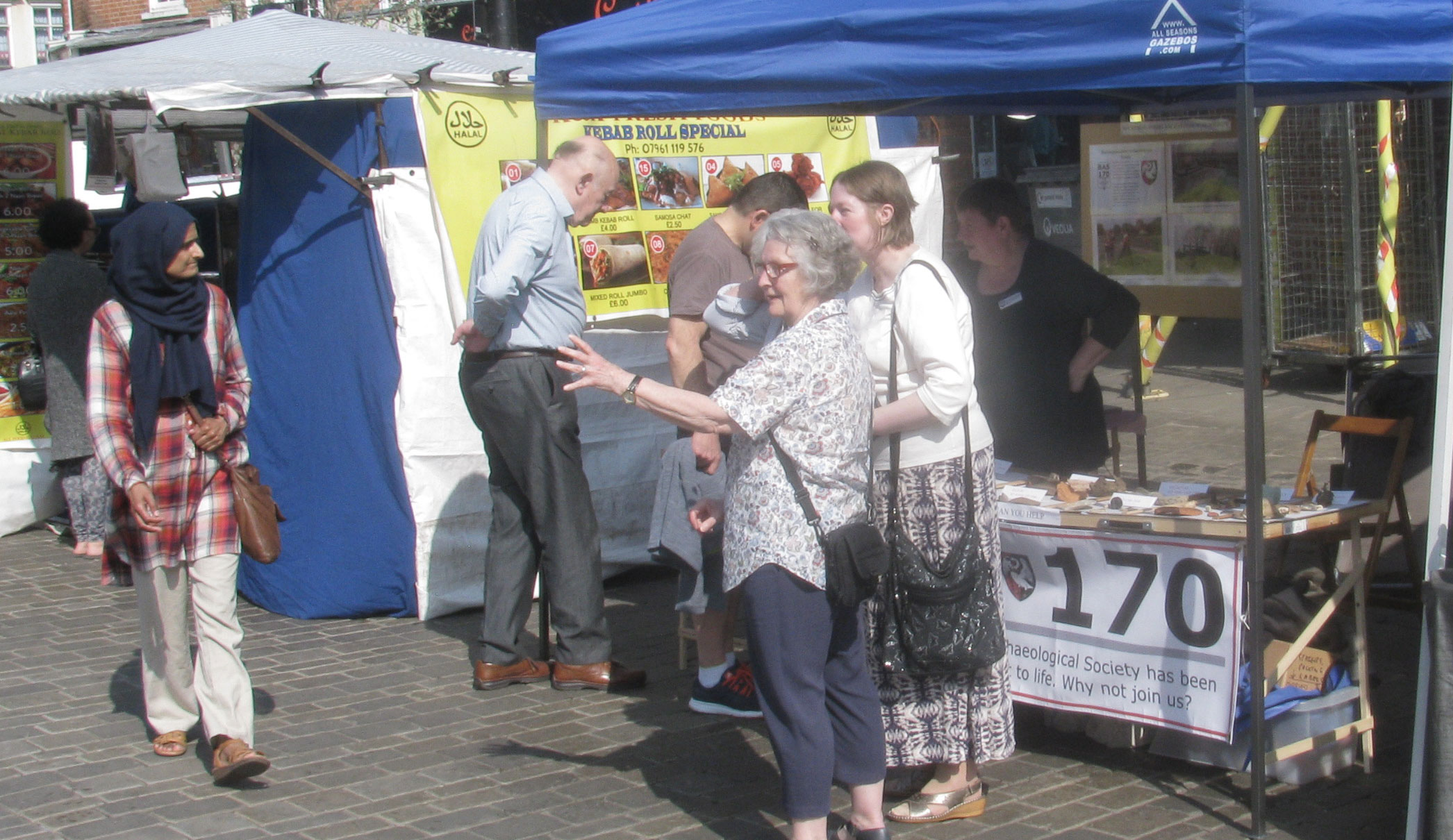 BAS market stall in High Wycombe