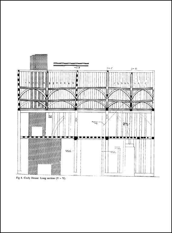 Survey of the timber frame of Ceeley House (the County Museum) Aylesbury; a medieval house