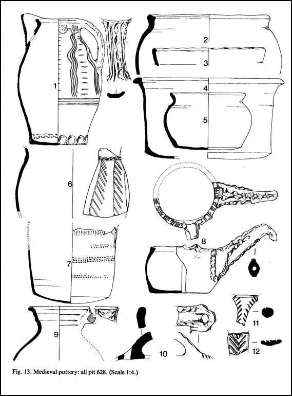 Medieval pottery from an excavation at George Street, Aylesbury