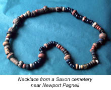 Necklace from a Saxon cemetery near Newport Pagnell